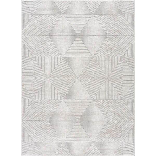United Weavers 5 ft. 3 in. x 7 ft. 2 in. Reserve Montana Rectangle Area Rug, White 770 30399 58 - main